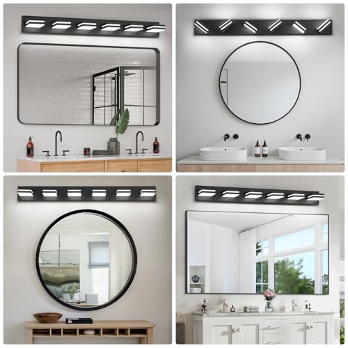 Modern LED Black Acrylic Bathroom Lights Fixtures 6