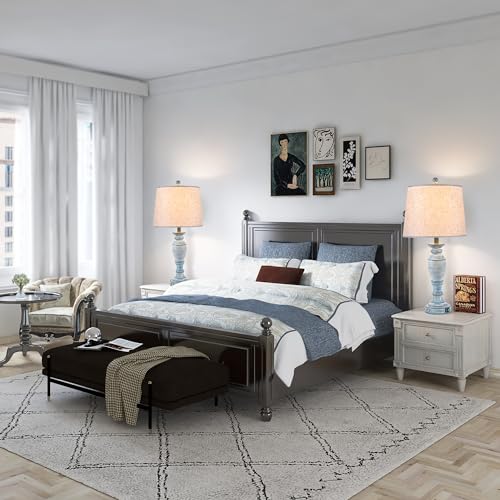 27.7” Farmhouse Table Lamps for Living Room (2 Count)