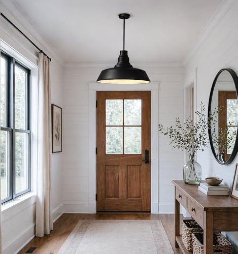 21" Black Pendant Light