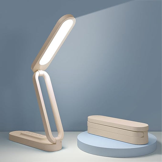 LED Desk Lamp for Office Home & Battery Operated Lamp Rechargeable Lamp Foldable & Portable Light, LED Desk Light Strip, 3 Brightness Dimmable Small Desk Lamp Wireless Reading Lamp - Aura Lighting