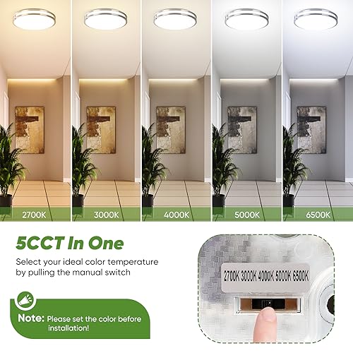 16 In 50W LED Flush Mount Ceiling Lights (2 Count)