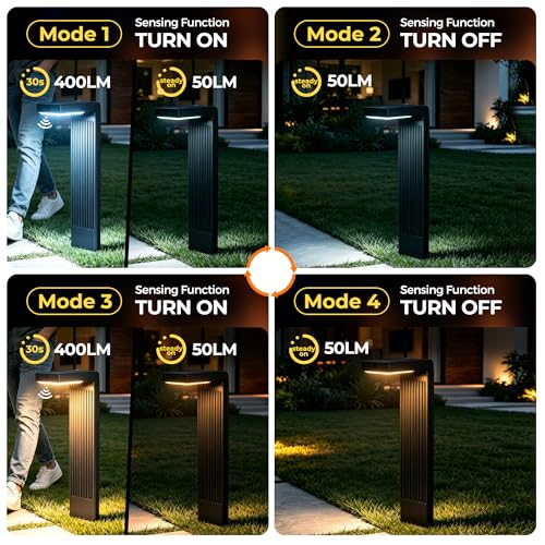 Motion Sensor Solar Pathway Lights Outdoor (2 Count)