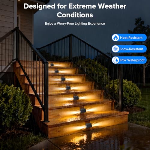 6 Pack Motion Sensor Solar Step Lights (6 Count)