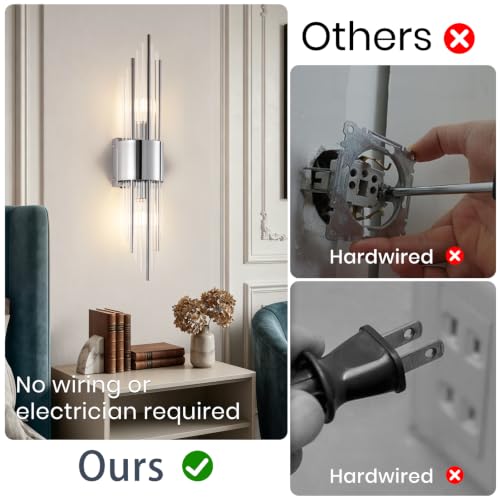 Battery Operated Wall Sconce Set of 2 (2 Count)