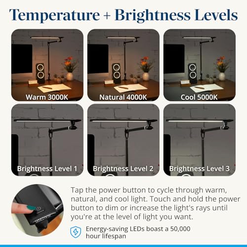 UPLIFTDESK E7 LED Desk Lamp with Clamp
