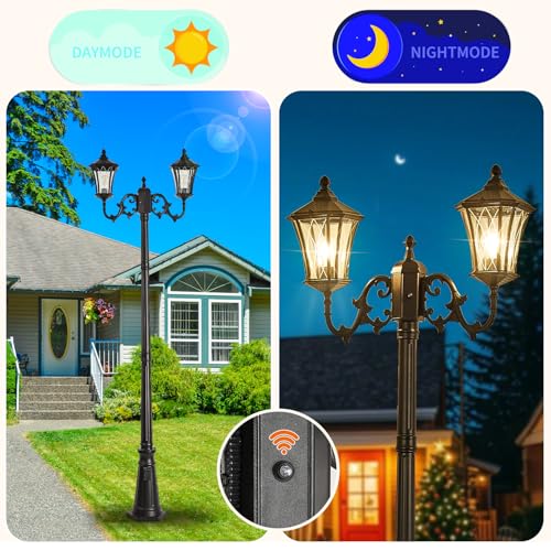 Dusk to Dawn Outdoor Lamp Post Lights with Outlet