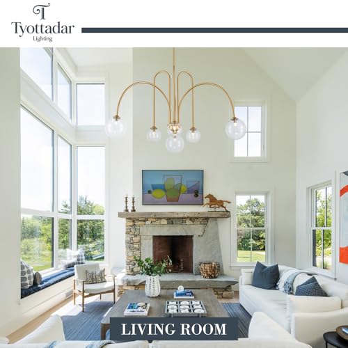 Modern Gold Sputnik Light Fixture