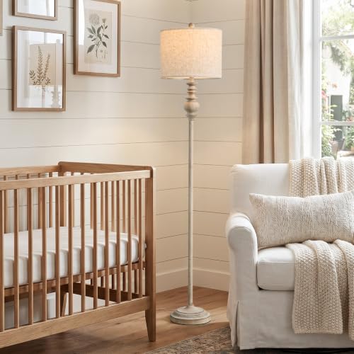 64.25" Farmhouse Floor Lamp for Living Room (Antique Gray)
