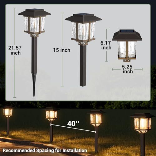 Solar Outdoor Lights Waterproof 6 Pack (6 Count)