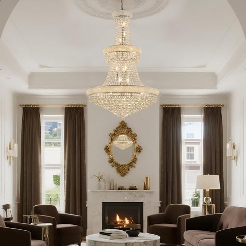 32" W 27 Light Luxury Foyer Chandeliers