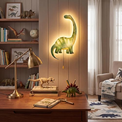 Dinosaur Night Light Wall Lamp Sleeping Nursery Lighting