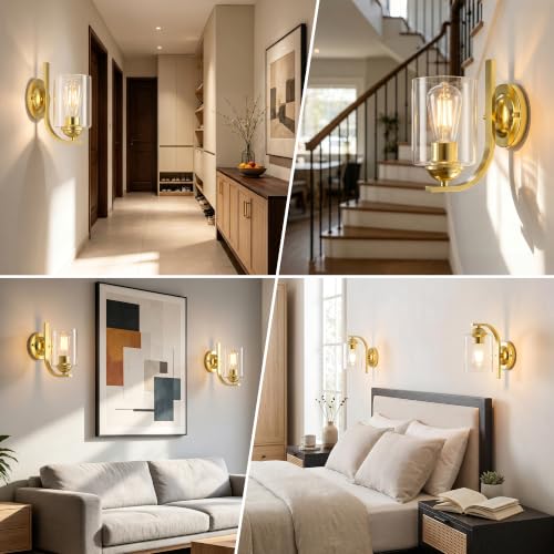2 Pack Wall Sconces Lights Lamp for Bedroom Bathroom (2 Count)