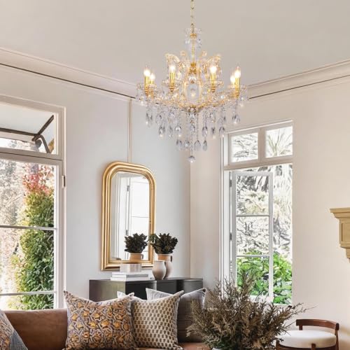 Maria Theresa Chandelier Light Fixture Modern Gold 8