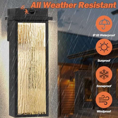 20” Large Motion Sensor Dusk to Dawn Porch Lights Outdoor 2 Pack (2 Count)