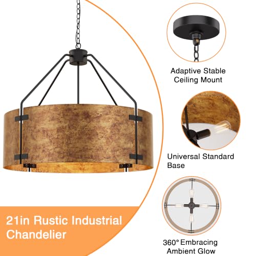Farmhouse Drum Chandelier
