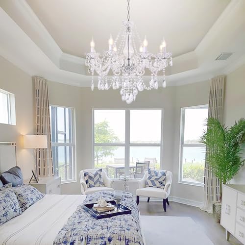 12 Light Contemporary Crystal Chandelier for Living Room