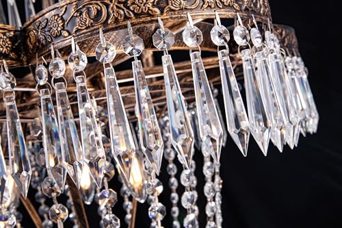 Antique Chandelier French Empire Crystal Chandelier Lighting 25" W