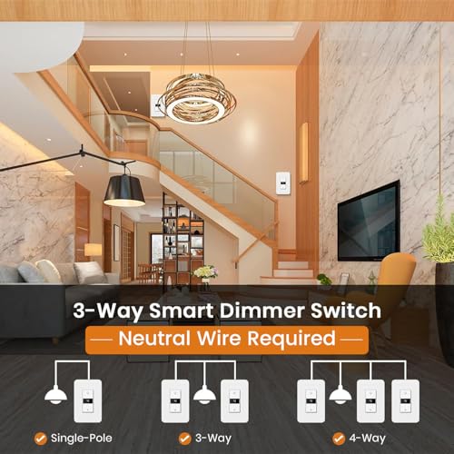 Smart Dimmer Switch 2Gang Digital Display Single