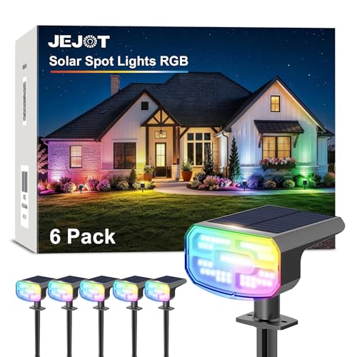 Solar Spot Lights Outdoor Waterproof (6 Count)