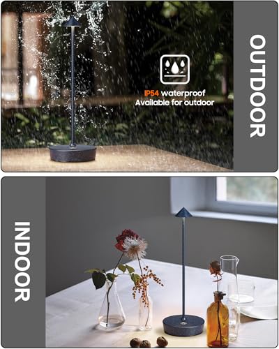 Cordless Table Lamps Rechargeable 6000mAh Battery Operated LED Desk Lamp (2 Count)