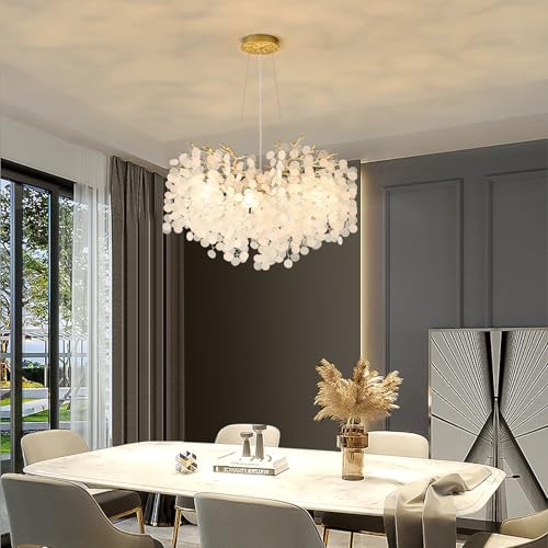 24" Capiz Shell Chandelier 8