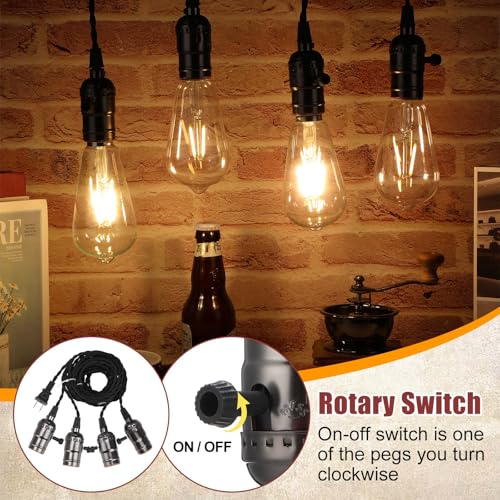 2 Pcs Pendant Light Sockets Cord Kit