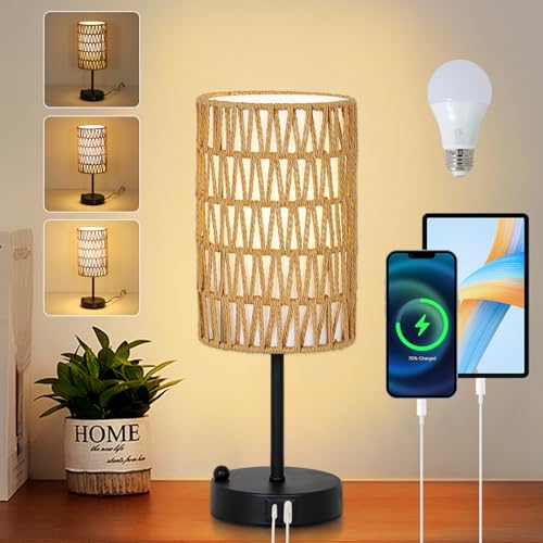 Touch Table Lamp For Bedroom with Bulb