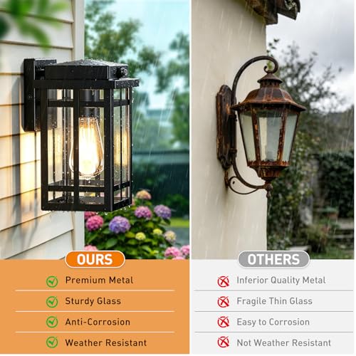 2 Packs Dusk to Dawn Outdoor Wall Lighting 9.76'' (2 Count)