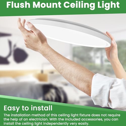 12Inch Flush Mount Light Fixture White