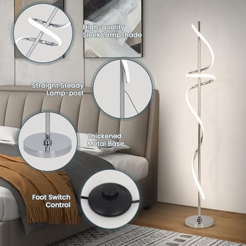 Modern Floor Lamp with Remote Control