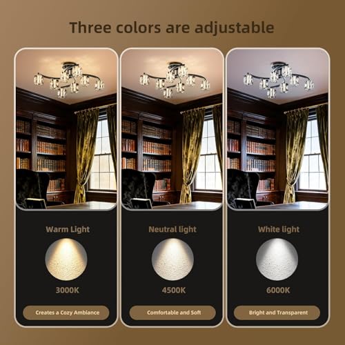 Black Modern Sputnik Chandelier Ceiling Light Fixtures