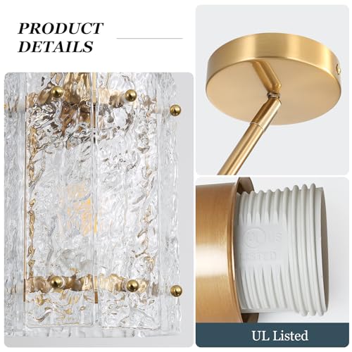 Gold Glass Pendant Lights Kitchen Island