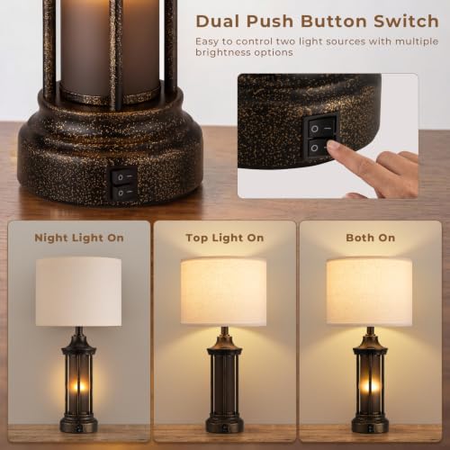 24" Farmhouse Table Lamps for Living Room