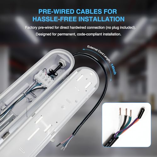 4FT LED Vapor Tight Light Fixture 4Pack (4FT-4Pack)