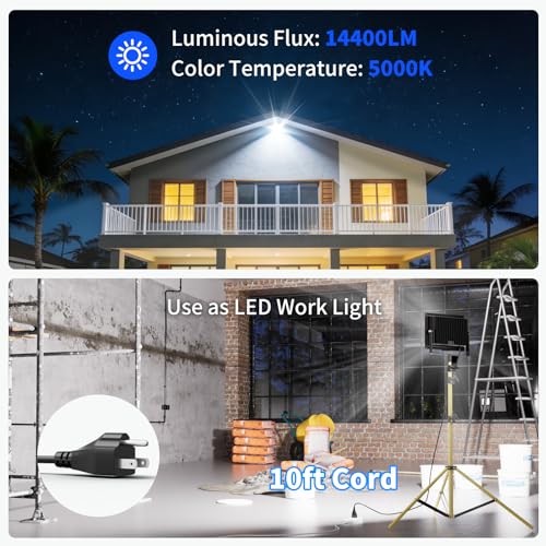 2 Pack 200W LED Flood Lights Outdoor (2 Count)