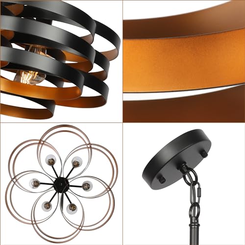 6 Light Modern Farmhouse Chandeliers for Dining Room