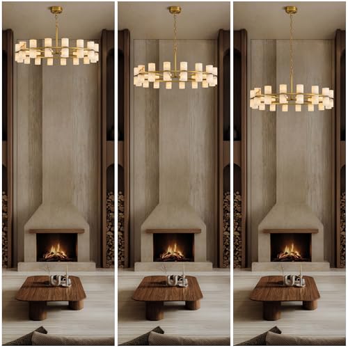 Alabaster Round Chandelier