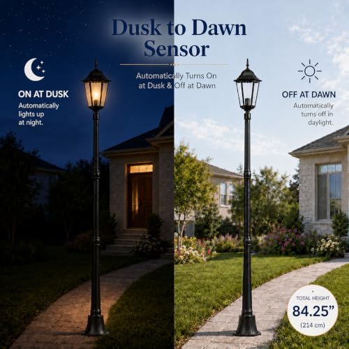 84" Outdoor Lamp Post Light