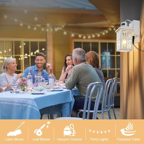 Porch Lights with GFCI Outlet with Remote