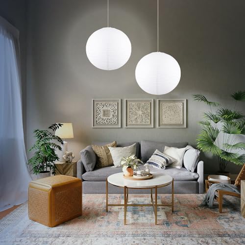 White Round Paper Lantern