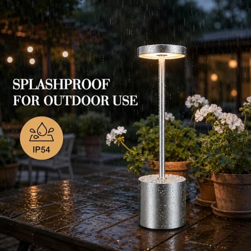 Silver Rechargeable Table Lamps 2 Pack (2 Count)
