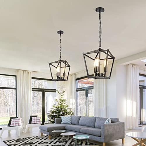 Black Lantern Pendant Light