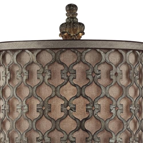 Vichelis 34" Large End Buffet Table Lamps Set of 2 Beige Candlestick (2 Count)