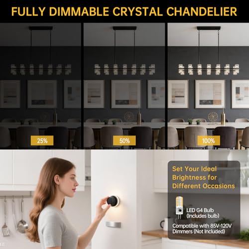 28 Light L46" Extra Large Rectangle Black Crystal Dining Room Chandelier