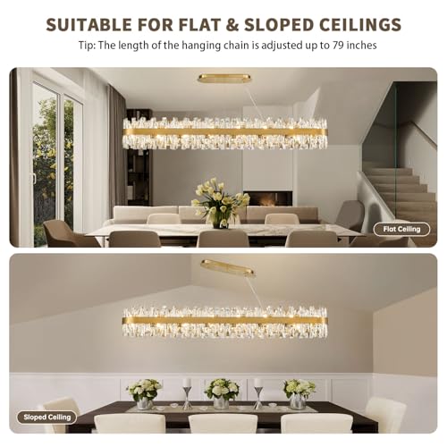 Modern Brass Gold Crystal Chandelier