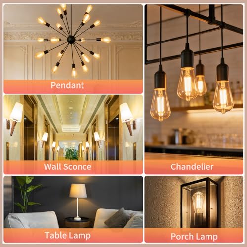 10 Pack Shatter Resistant LED Edison Light Bulbs 60W Equivalent (10 Count)