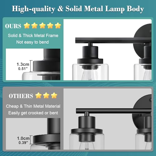 2 Pack Modern Bathroom Light Fixtures (2 Count)