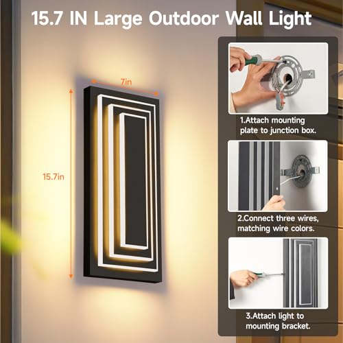 Outdoor Wall Lights 3 (2 Count)