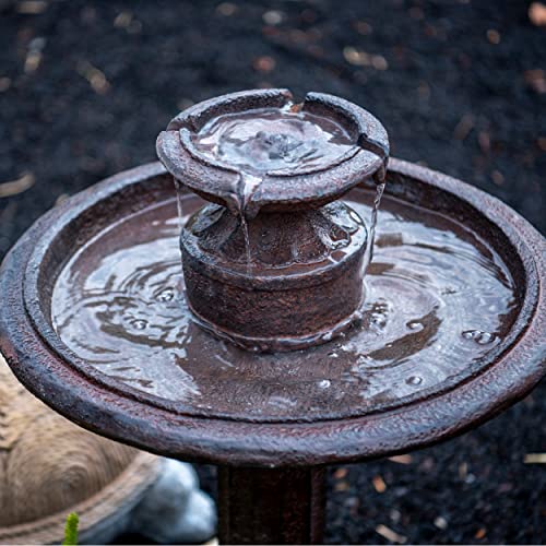 28" Solar Bird Bath Fountain for Outdoor Garden