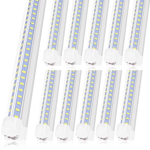 Led Shop Lights 4FT 50W 6500K 7000LM Clear White (10 Count)